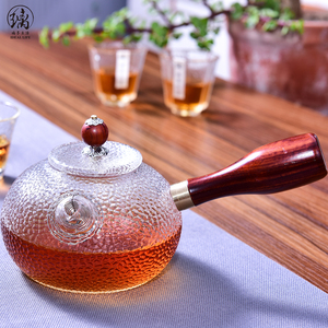 High Borosilicate Glass <strong>Tea</strong> Pot Top Quality <strong>Tea</strong> <strong>Maker</strong> With Wood Handle - Product Image 3