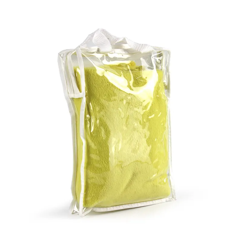 transparent Zipper Pillow Quilt Bedsheet Non-Woven Pvc Plastic Packaging Bag For Blanket
