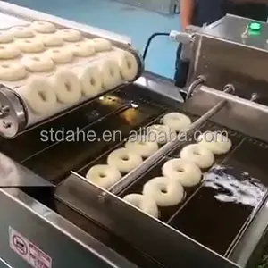 Freidora eléctrica automática de rosquillas, máquina comercial de Gas con CE