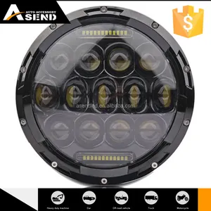 7 ''Круглый СВЕТОДИОДНЫЙ Светильник Работы P hilip 75 Вт LED фары Conversion Kit С drl дневные подножка свет Белый для Jeep 4x4