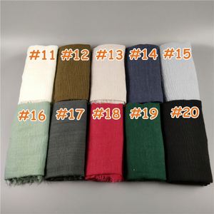 Écharpe Sexy Arabe Douce et Chaude Plissée <span class=keywords><strong>Voile</strong></span> <span class=keywords><strong>de</strong></span> Coton Hijab en <span class=keywords><strong>Voile</strong></span> Readymade - Product Image 5