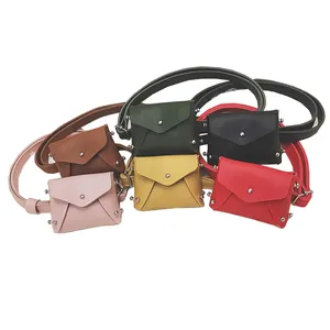 fashion new retro rivets mini belt bag wholesale children's popular envelope design waist bags sling bags