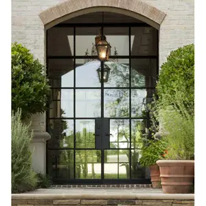 China products cheap decorative front entry glass storm doors with side panels