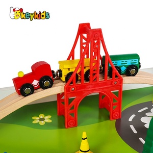 Nuovo arrivo dei <span class=keywords><strong>bambini</strong></span> educativi di legno 60PCS pista del <span class=keywords><strong>treno</strong></span> W04C175C da tavolo per il commercio all'ingrosso - Product Image 4