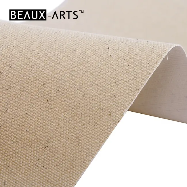 380グラムTriple Prime Unbleached Pop Art Wholesale 100% Cotton Canvas Roll With Medium Texture For Oil/Acrylic。Linen Artist Roll