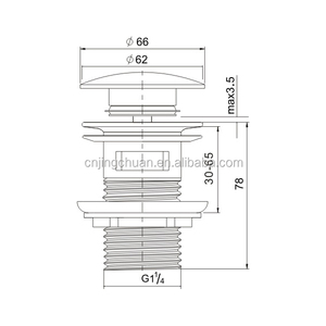 Alta calidad Pop-up de drenaje tubo de desbordamiento para atomizador <span class=keywords><strong>lavabo</strong></span> cuarto de baño de cobre <span class=keywords><strong>grifo</strong></span> enchufe - Product Image 2