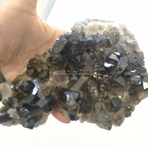 Commercio all'ingrosso quarzo fumè Naturale cluster di cristallo geodi per la decorazione - Product Image 2