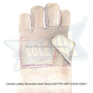 Gants réversibles en cuir chromé SOLESAFE (blanc) antistatiques ignifuges (SUP-PPE-HAP-CLRHG-520B-1) meilleure qualité pas cher - Product Image 2