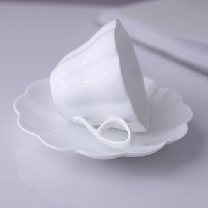 Màu Trắng Trong Suốt Xương Trung Quốc Cốc Cà Phê Đồ Gốm Sứ Với Đĩa - Product Image 3