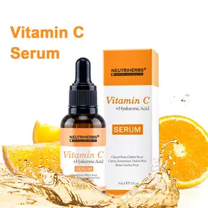 Custom Logo Skincare Anti Wrinkle Dark Spot Corrector Remover Anti-Aging Glow Pure Vitamin C Serum For Face With Hyaluronic Acid