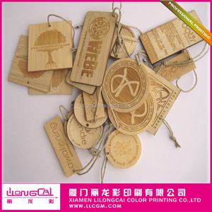 Usine pas cher personnalisé en bois kraft étiquettes volantes pour vêtements alimentaire commestic - Product Image 3