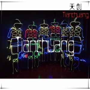 Merveilleuse Lumière Led De Danse Costume avec LED CHAPEAU/MASQUE/GANTS/CHAUSSURES - Product Image 3