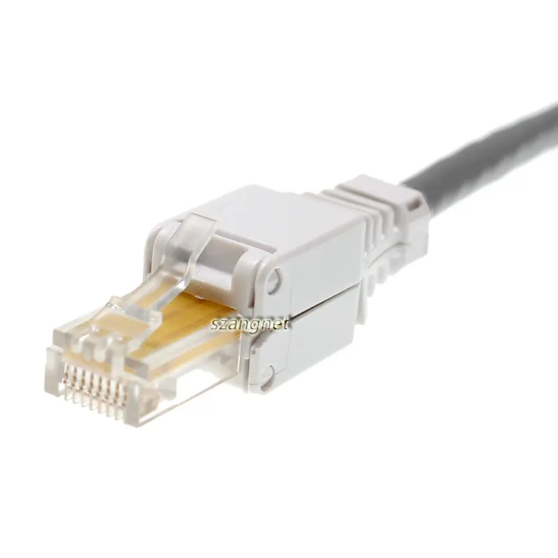 New 8P8C RJ45 UTP Cat5e Toolless Modular Connector Plug For Cat5e Network Cable