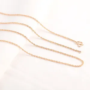 Wholesale Box Chain 18k gold plated necklace