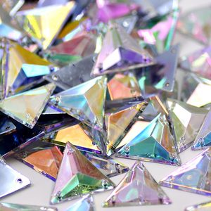 17Mm 1000 Stuks Naaien Op Doorzichtige Ab Strass Steentje Applique Fancy Acryl Diamant Flatback Strass Naaien Kristallen Steen Voor Kleding Ambachten