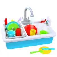 DWI Dowellin Pretend Play School Küchen spüle Lustiges Waschmaschinen spielzeug mit fließendem Wasser