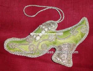 Zari Embroidery Christmas Hinging Ornament Gifts - Product Image 1