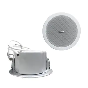 IPM-615POE MEGA TCP/IP Network active Ceiling Speaker 6 inch 15W metal enclosure with fire dome, supports PoE Power Supply