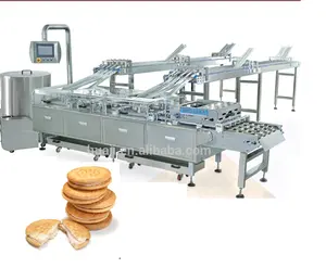 Quatro pistas de alta velocidade da máquina do sanduíche biscoito