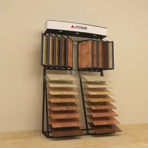 零售木地板展示金属层压板木质地板展示架