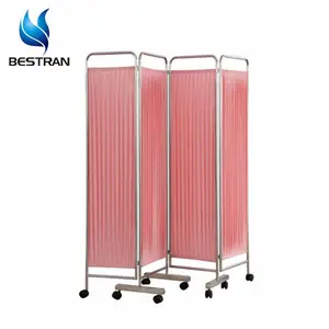 BT-CP001 hospital mobile 4 pieghevole medical ward bed side screen 4 panel privacy screen surgery room divider price