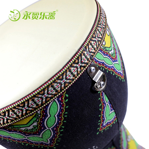 Wholesale African <span class=keywords><strong>percussion</strong></span> 8.10.12 inch djembe drum national style embroidery pattern African drum baby toys - Product Image 6