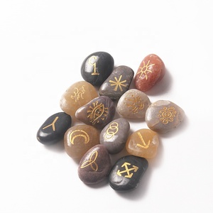 Juego de piedras de runas indias para adivinación, productos feng shui, venta al por mayor - Product Image 4
