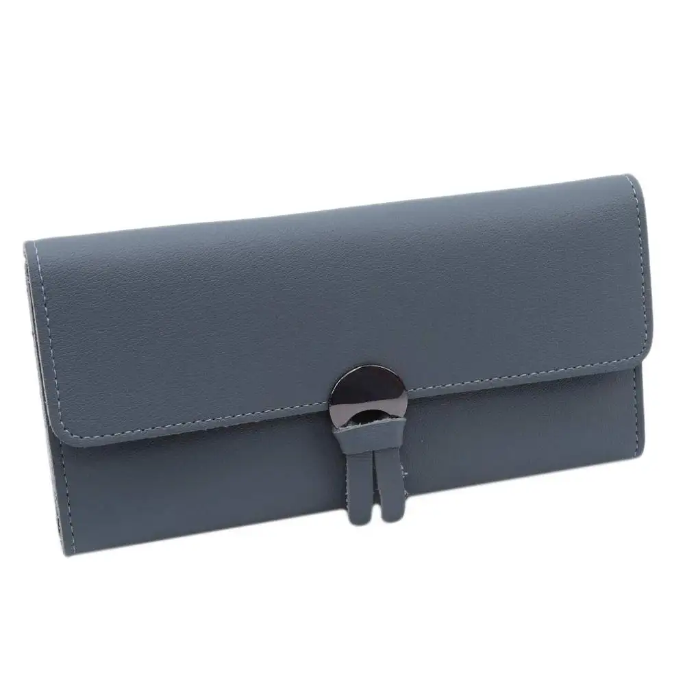 Soft Long Wallet Multi-Card Zipper Handbag PU Leather Coin Pursh