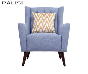 Nordic per il tempo libero sedia per camera da letto e <span class=keywords><strong>soggiorno</strong></span> poltrona singola con rivestimento in tessuto compensato in legno stile per uso alberghiero all'ingrosso - Product Image 3