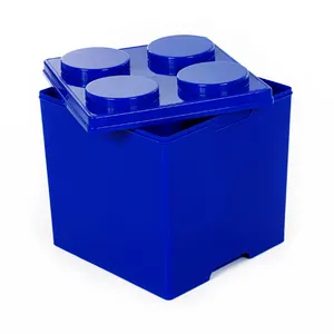 Estilo Lego bloques de construcción apilable de almacenamiento 35 litros caja de juguete profundo 4-Círculo