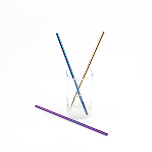 Hot!!! Stainless Steel rainbow Colored Metal <strong>Straws</strong> <strong>for</strong> <strong>Drinking</strong> - Product Image 4