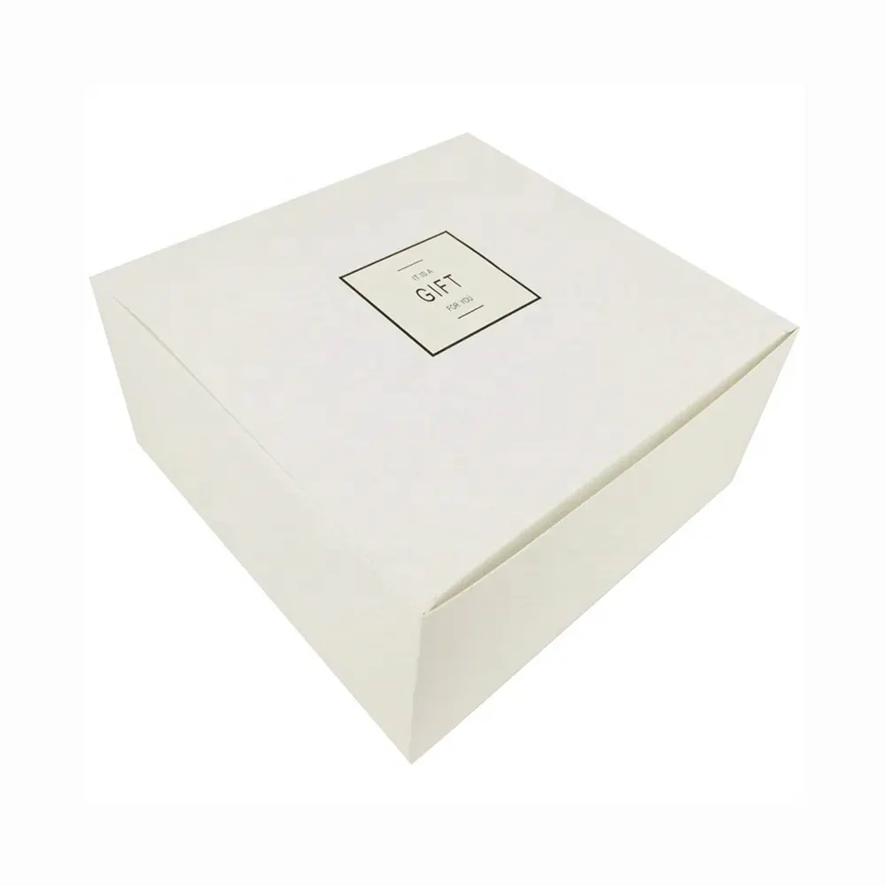 White Gift Box White Paper Box For Cake Cookies Goodies and Soap