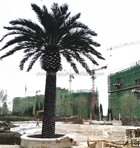 Lsd-palmeira de plástico para áreas externas, palmeira artificial de 170321042 pés e 18 pés para decoração de paisagem, palmeira