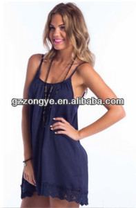 Robe de sangle en chine guangzhou marine, des services d'oem, jolie fille robe pour <span class=keywords><strong>la</strong></span> fête ou de vacances de <span class=keywords><strong>plage</strong></span> - Product Image 1