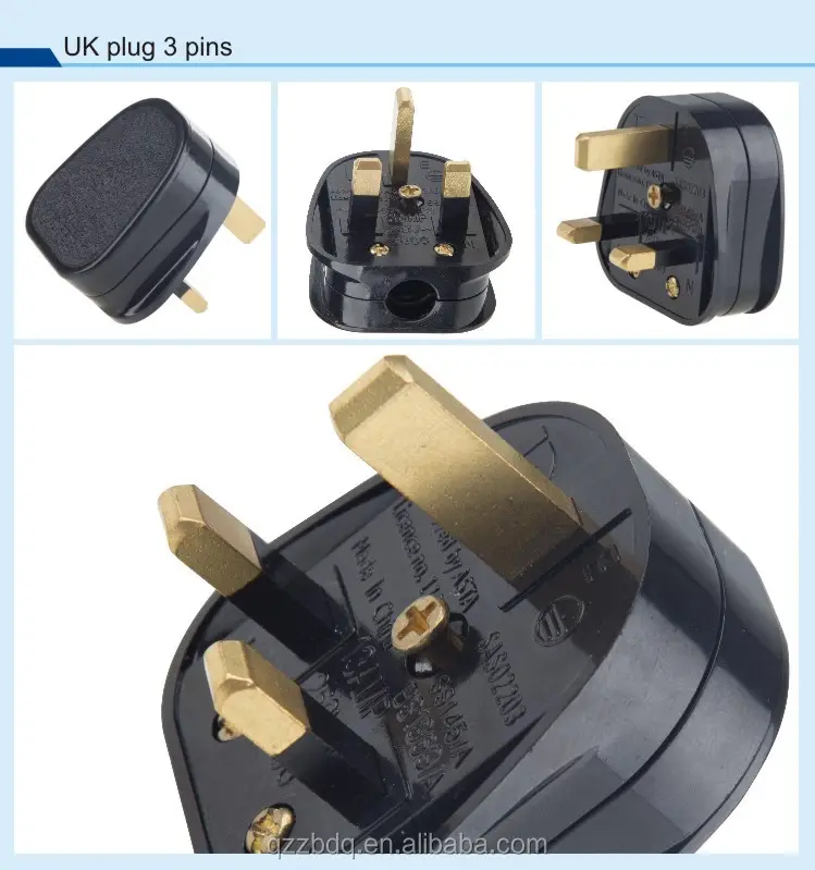 Phổ EU Mỹ AU Đến Anh AC Travel Power Plug Charger Adapter Chuyển Đổi Du Lịch Adaptors Anh 3 Pin AC Cắm Điện