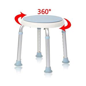 <span class=keywords><strong>Silla</strong></span> de <span class=keywords><strong>ducha</strong></span> <span class=keywords><strong>giratoria</strong></span> de 360 grados, taburete de <span class=keywords><strong>ducha</strong></span> ajustable sin herramientas, <span class=keywords><strong>silla</strong></span> de bañera y banco de asiento de bañera con puntas de goma antideslizantes - Product Image 5