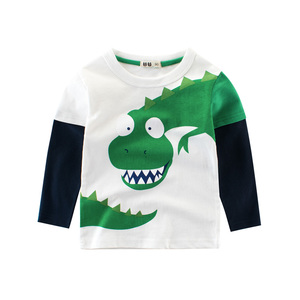 Camiseta de manga larga para niños, Material de punto teñido liso, venta al por mayor, primavera y otoñ<span class=keywords><strong>o</strong></span> - Product Image 6