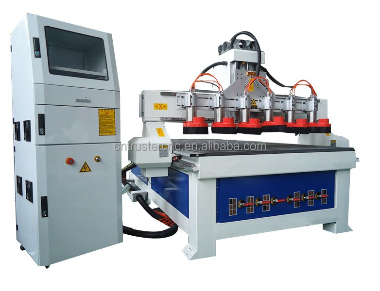 Husillo múltiple 4 eje 3D madera CNC Router para madera estatua ilustraciones escalera de madera barandilla máquina de grabado