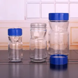 50g 100g 200g cam kahve çekirdeği konteyner kahve ambalaj cam kavanoz plastik mühürlü kapaklı