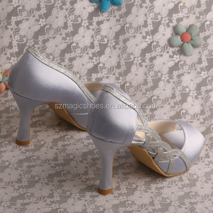 <span class=keywords><strong>Scarpe</strong></span> da <span class=keywords><strong>sposa</strong></span> in <span class=keywords><strong>argento</strong></span> per feste da donna - Product Image 5