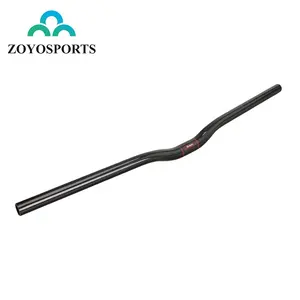 ZOYOSPORTS 3K Matte Mountain Bike Handlebars 25.4mm Flat/Riser MTB Bicycle Full Carbon Handlebar