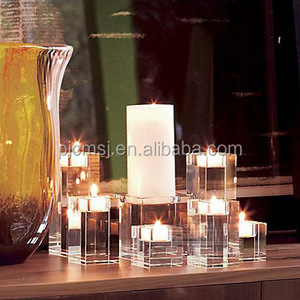 Square Crystal Table <strong>Tealight</strong> Candle <strong>Holders</strong> for Cafes &amp; Decoration &amp; Gifts CH-M037 - Product Image 2