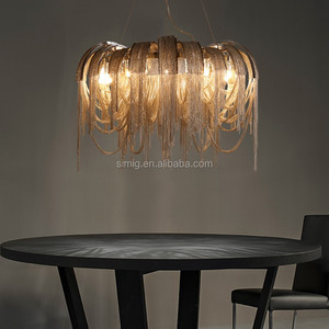 Estilo Europeo volver Terzani lujo moderno diseñador colgando Cadena de aluminio lámpara colgante de luz - Product Image 3