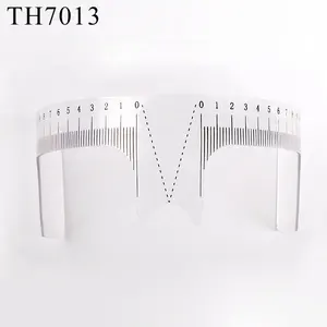 Règle pour Microblading des sourcils, accessoire <span class=keywords><strong>plastique</strong></span>, outil de mesure et de cartographie, pour maquillage Permanent, règle, <span class=keywords><strong>pochoir</strong></span>, vente en gros, 1 unité, PMU - Product Image 1