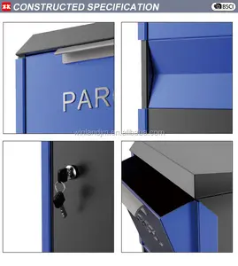 Parcel Drop Box Hot Sale Waterproof Galvanized Steel Package Parcel Box Drop Box With Anti-rust And Anti-theft Design With Letter Slot