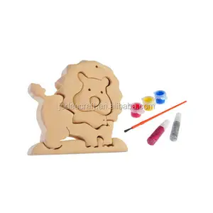 3D wooden craft puzzle lion
