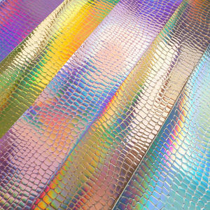 Cuero Sintético Holográfico Brillante con Textura de Piedra, Cuero PU Iridiscente para Bolsos, Lazos, Horquillas y Manualidades - Product Image 2