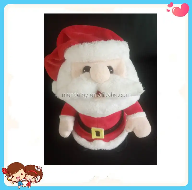 wholesale custom electric Christmas Santa Singing and walking plush toy gifts for kids