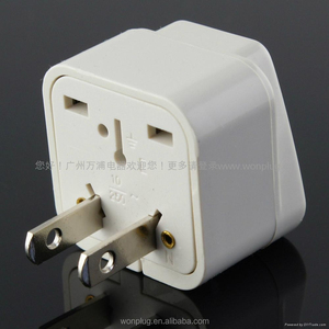 Adaptateur universel de prise de <span class=keywords><strong>voyage</strong></span> américain à 2 broches plates 250V Converter Socket 10A US Plug Socket Universal Travel Adapter - Product Image 3