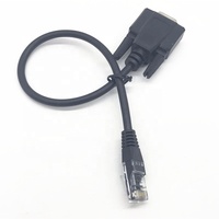 Cables Personalizados de Montaje en Panel con Conector Hembra DB9 Serial RS232 a Conector Macho RJ45